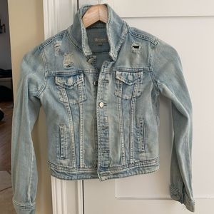 Girls Size L Tractr Distressed Denim Jacket